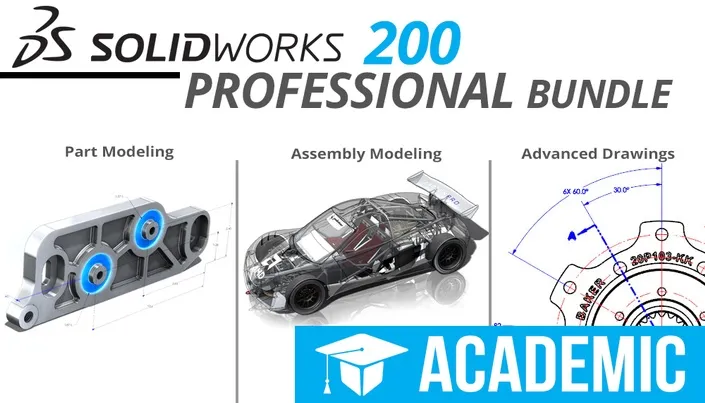 SOLIDWORKS 200 Academic Professional Bundle Self Paced Training
